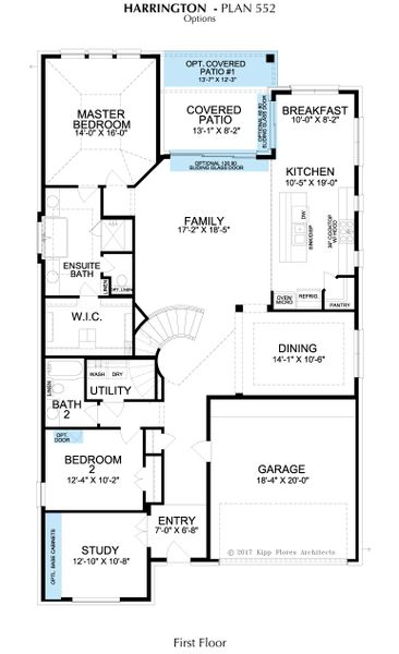 2D floor plan layout for the Harrington by Landon Homes in Lexington Frisco, Frisco, TX (Image 24).
