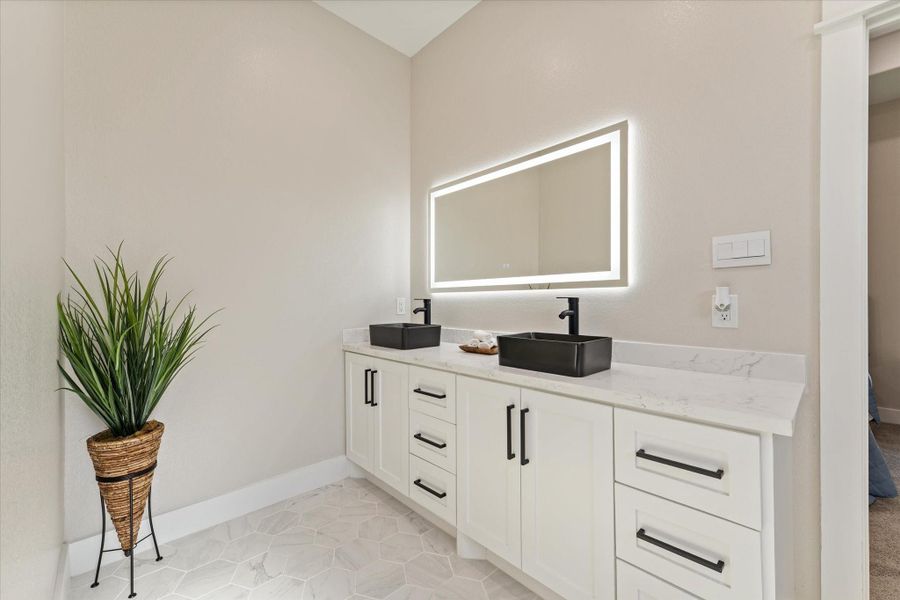 Master Bath with double sinks