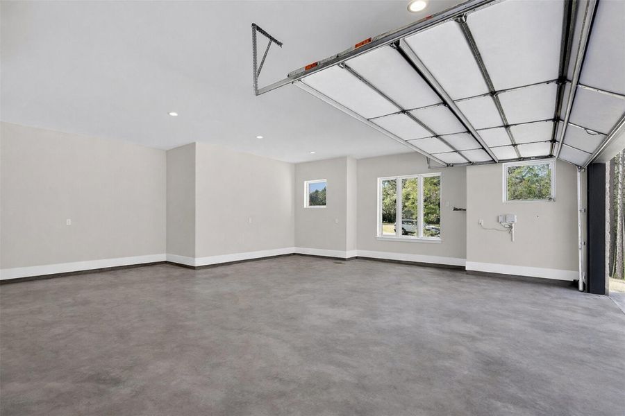 Ample space for vehicles, tools, and hobbies.