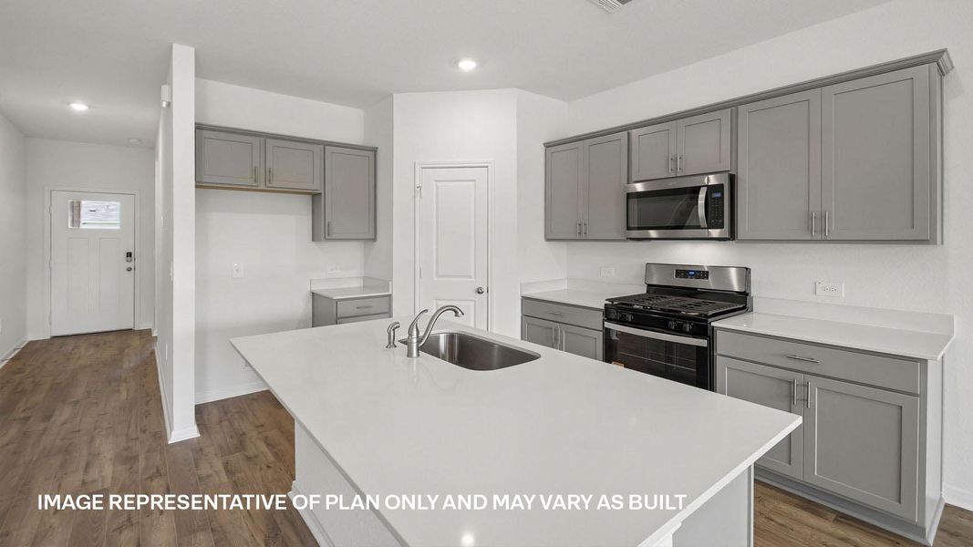 Furnished interior view inside a new home in Prairie Lakes, Buda (Image 6).