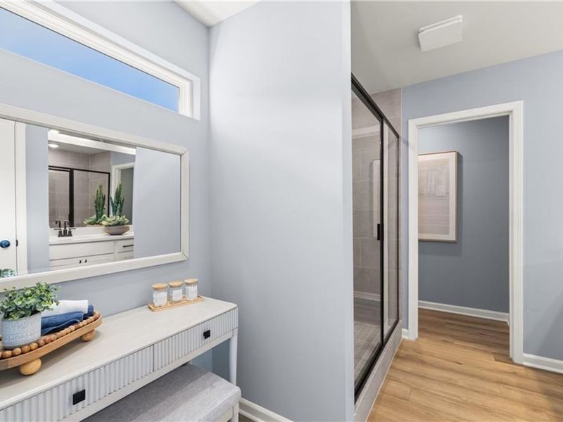 Furnished interior view inside a new home in The Bluffs, Canton (Image 11).