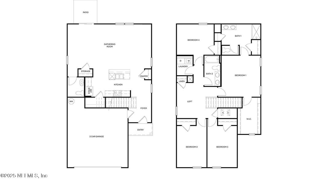 2D floor plan layout of this home in The Arbors, Jacksonville, FL (Image 3). 2D floor plan layout of this home in The Arbors, Jacksonville, FL (Image 3).