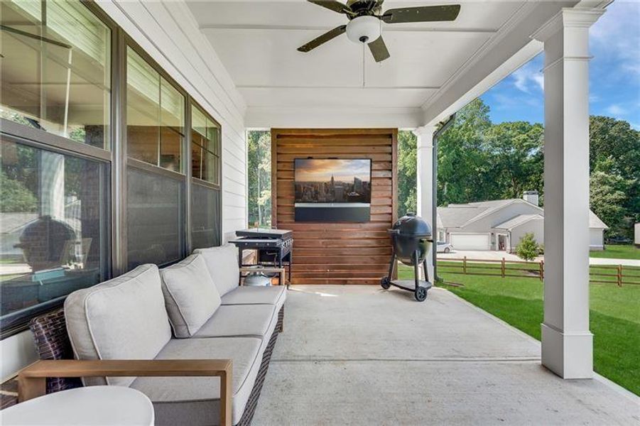 Exterior details and patio area of a home in Alcovy Station, Covington (Image 28).