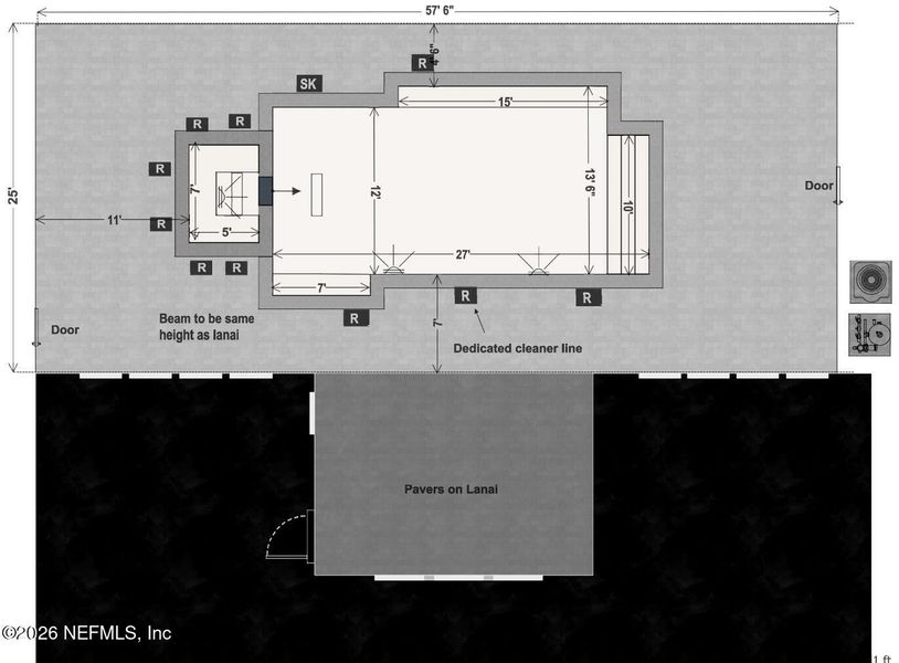 2D floor plan layout of this home in SilverLeaf, St. Augustine, FL (Image 6). 2D floor plan layout of this home in SilverLeaf, St. Augustine, FL (Image 6).