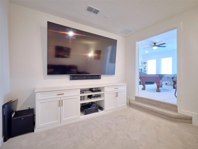 Media Room with even more custom storage.