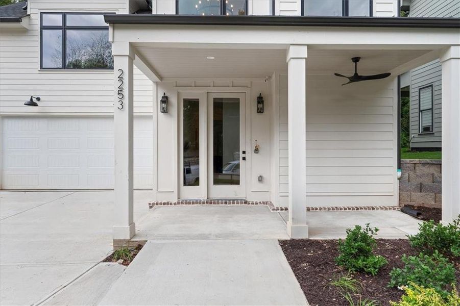 Exterior details and patio area of a home in , Atlanta (Image 2). Exterior details and patio area of a home in , Atlanta (Image 2).