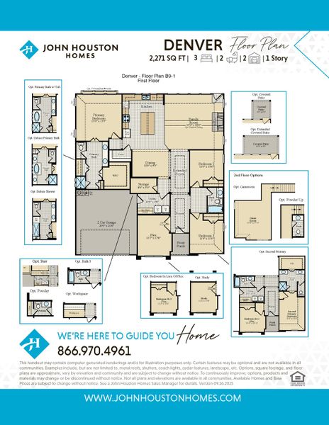 2D floor plan layout for the Denver by John Houston Homes in Somerset - Phase 5, Mansfield, TX (Image 3). 2D floor plan layout for the Denver by John Houston Homes in Somerset - Phase 5, Mansfield, TX (Image 3).