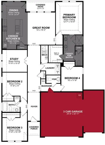 2D floor plan layout of this home in Goodland, Midlothian, TX (Image 4).