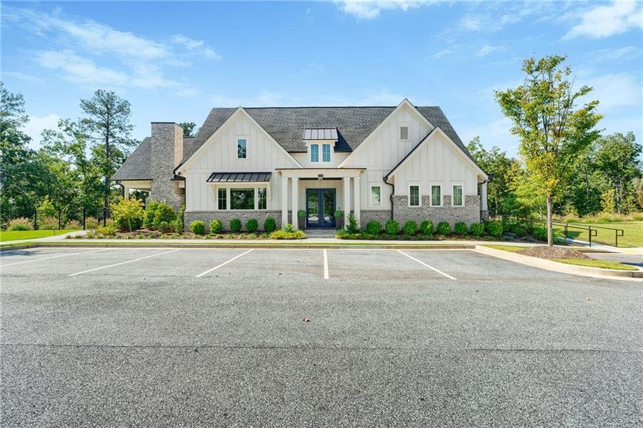 Front exterior of a new home in Crescent Pointe at Great Sky, Canton, GA, highlighting curb appeal (Image 26).