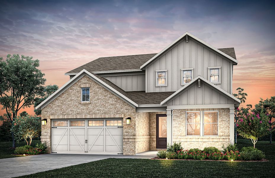 Representative exterior photo of a completed home built from the Yellowstone by Pulte Homes in Linden Grove, Powder Springs, GA (Image 18).