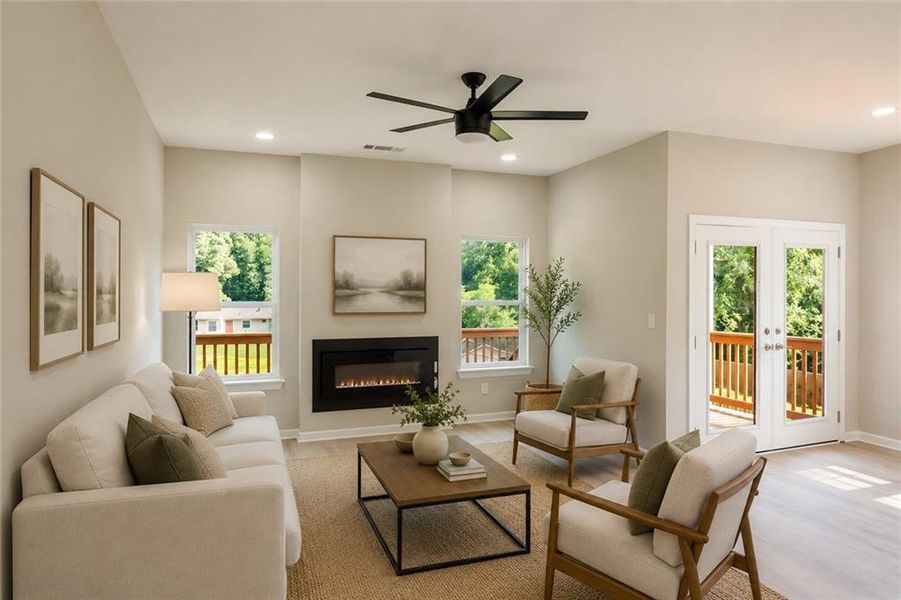 Furnished interior view inside a new home in , Stockbridge (Image 8).