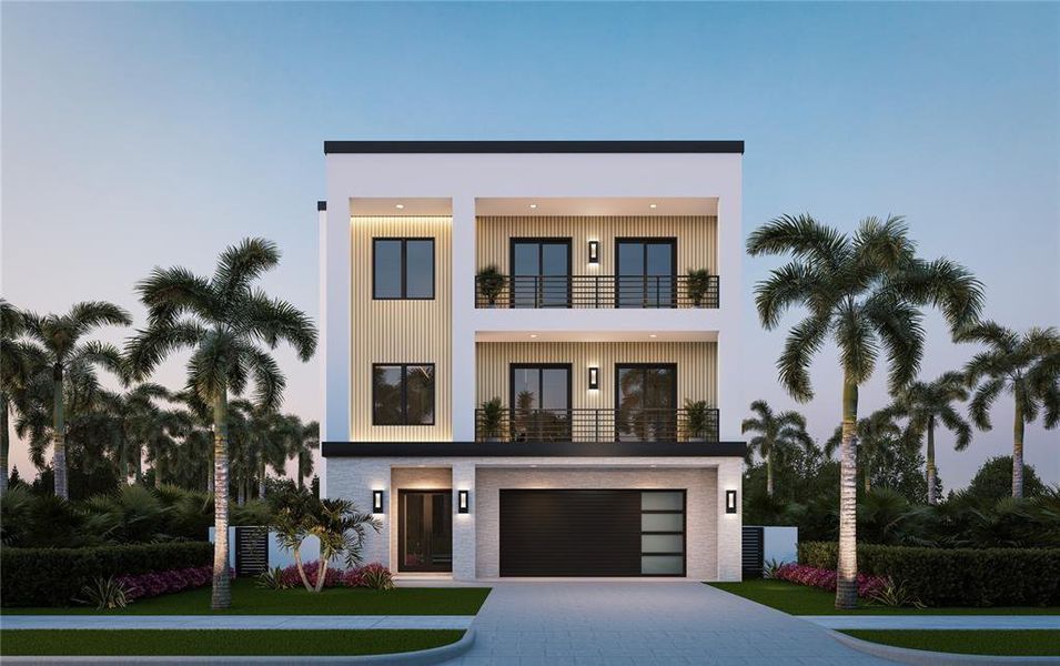 Front exterior of a new home in , Redington Shores, FL, highlighting curb appeal (Image 1).