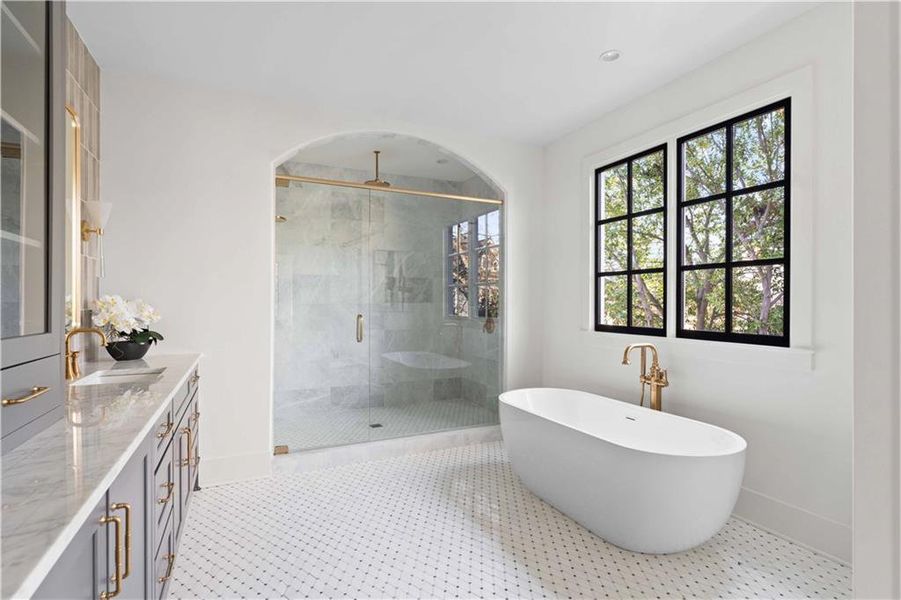 Furnished interior view inside a new home in , Atlanta (Image 9).