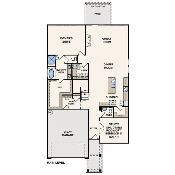 2D floor plan layout of this home in Northshore, Kingsland, GA (Image 4).