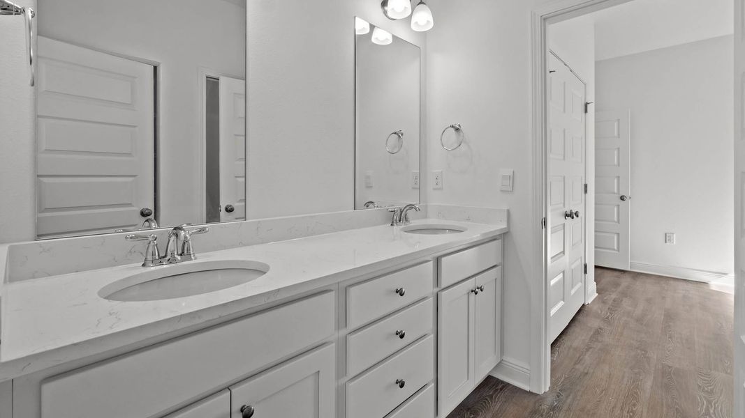 Representative furnished interior of a home built from the Camden by D.R. Horton in Owl's Head Farms, Freeport (Image 9).