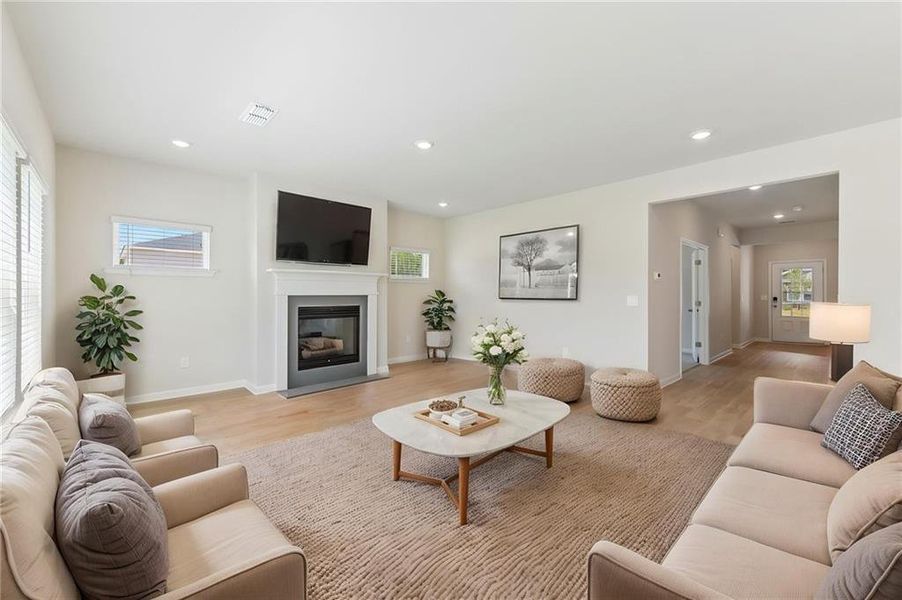 Furnished interior view inside a new home in Parkside at Grayson, Grayson (Image 11).