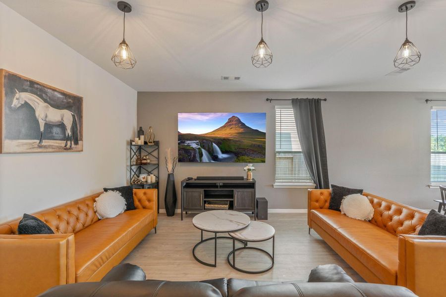 Furnished interior view inside a new home in Myrtle Gardens, Magnolia (Image 3). Furnished interior view inside a new home in Myrtle Gardens, Magnolia (Image 3).