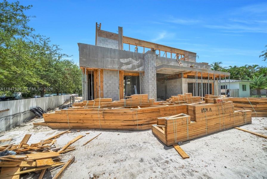 In-progress construction of a new home in , Miami Shores, FL (Image 19).