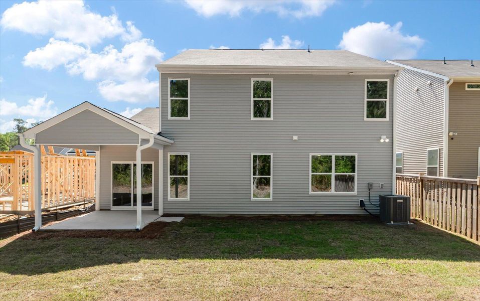 Exterior details and patio area of a home in Parker's Preserve, Ridgeville (Image 15).