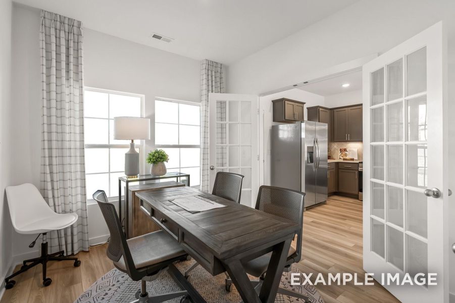 Furnished interior view inside a new home in The Towns at Red River, Gallatin (Image 13).