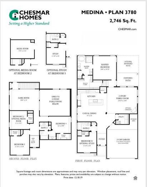 2D floor plan layout of this home in The Woodlands Hills, Willis, TX (Image 3).