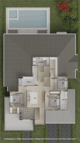 2D floor plan layout of this home in , Winter Park, FL (Image 4). 2D floor plan layout of this home in , Winter Park, FL (Image 4).