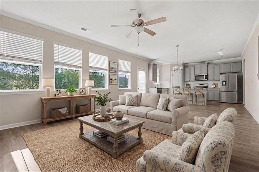 Furnished interior view inside a new home in , Austell (Image 14).