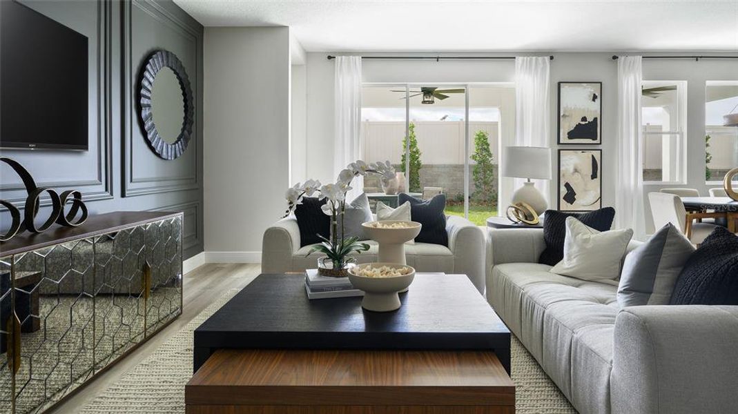 Furnished interior view inside a new home in Pasadena Woods, Dade City (Image 6).