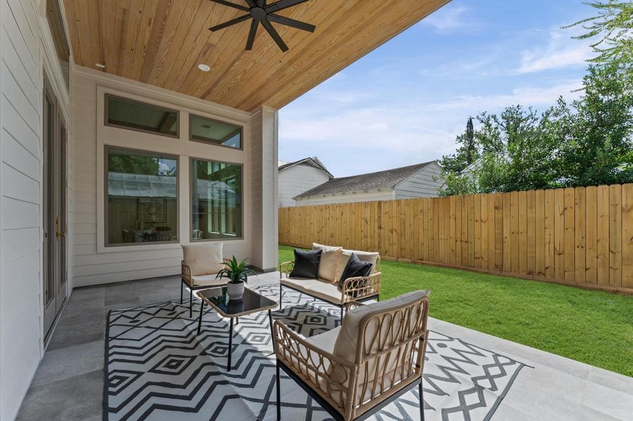 Exterior details and patio area of a home in , Houston (Image 6).