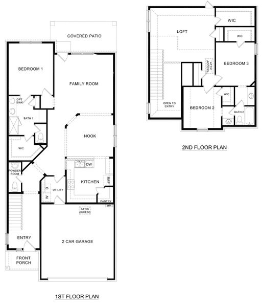 2D floor plan layout for the Amethyst by D.R. Horton in Bel Air Village, Sherman, TX (Image 3). 2D floor plan layout for the Amethyst by D.R. Horton in Bel Air Village, Sherman, TX (Image 3).