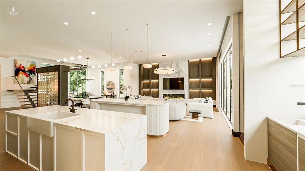 Furnished interior view inside a new home in , Tampa (Image 18). Furnished interior view inside a new home in , Tampa (Image 18).