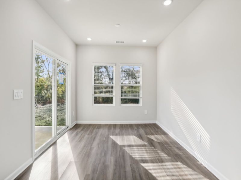 Dining area in the Chandler floorplan at a Meritage Homes community in Angier, NC.