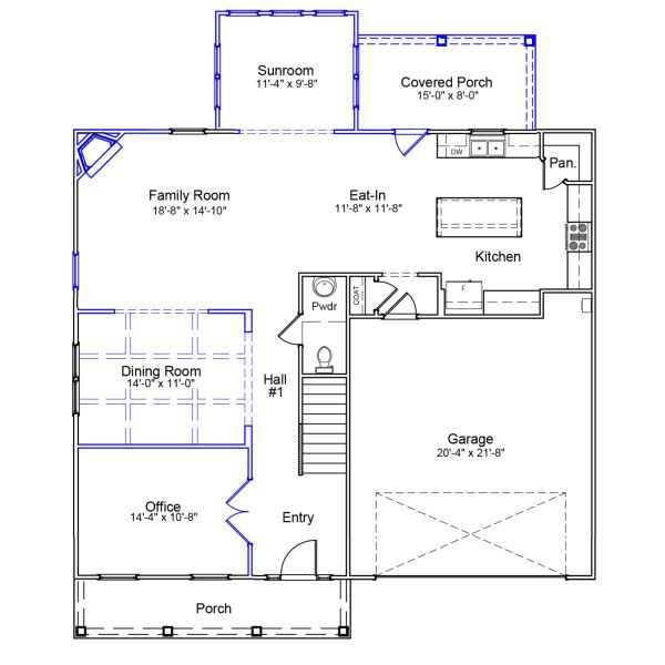 2D floor plan layout of this home in Sweetbrier, Durham, NC (Image 2).