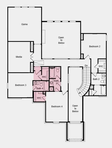 2D floor plan layout of this home in Avalon at Cypress, Cypress, TX (Image 3). 2D floor plan layout of this home in Avalon at Cypress, Cypress, TX (Image 3).