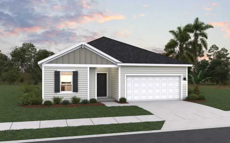 Front exterior of a new home in Mitchell Farms, Spring Lake, NC, highlighting curb appeal (Image 1). Front exterior of a new home in Mitchell Farms, Spring Lake, NC, highlighting curb appeal (Image 1).