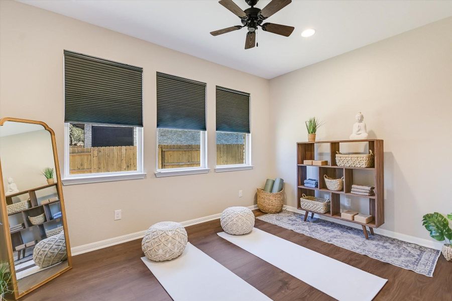 The "Flex" Room can be used for anything! As an exercise room, media room, playroom or second office!