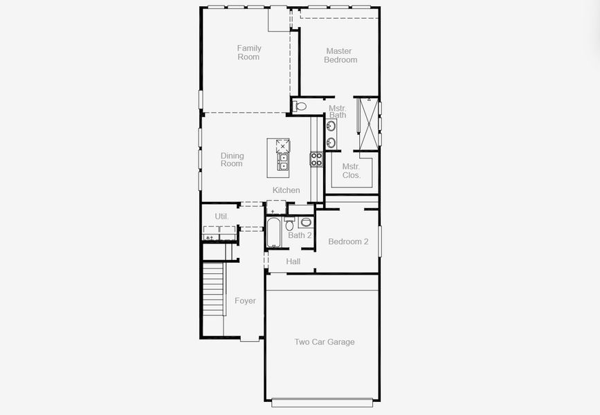2D floor plan layout for the Polk by Coventry Homes in Heartland 40', Crandall, TX (Image 3).