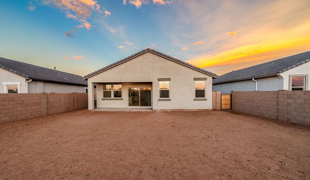 Exterior details and patio area of a home in Saguaro Bloom, Marana (Image 19).