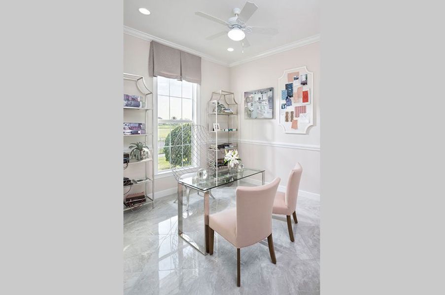 Representative furnished interior of a home built from the Persimmon by Minto Communities in Westlake, Loxahatchee (Image 12).