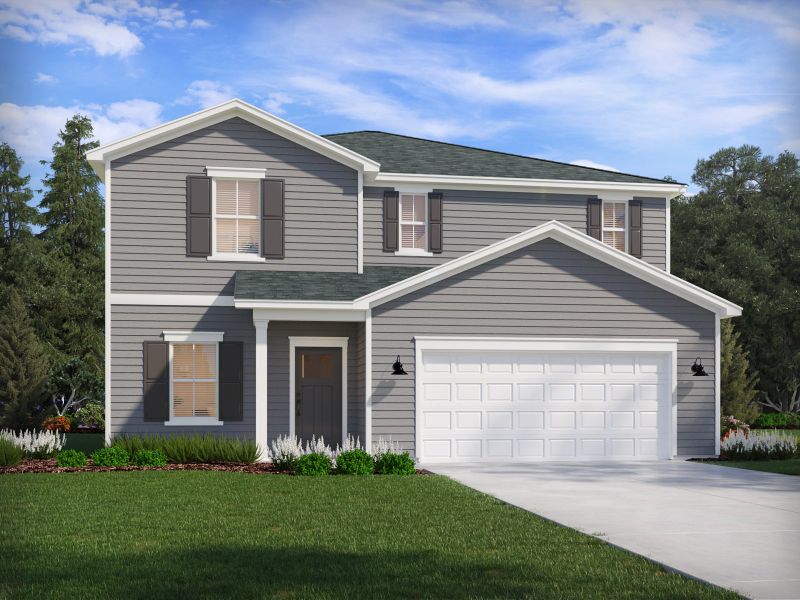 Representative exterior photo of a completed home built from the Dakota by Meritage Homes in River Ridge, Clarksville, TN (Image 2).