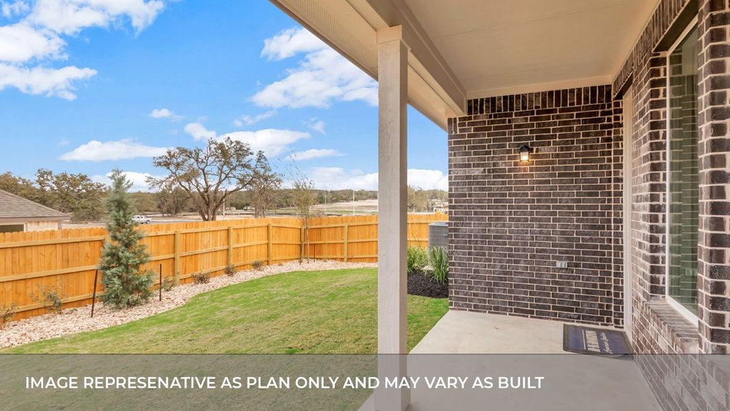 Exterior details and patio area of a home in Rosenbusch Ranch, Leander (Image 3). Exterior details and patio area of a home in Rosenbusch Ranch, Leander (Image 3).