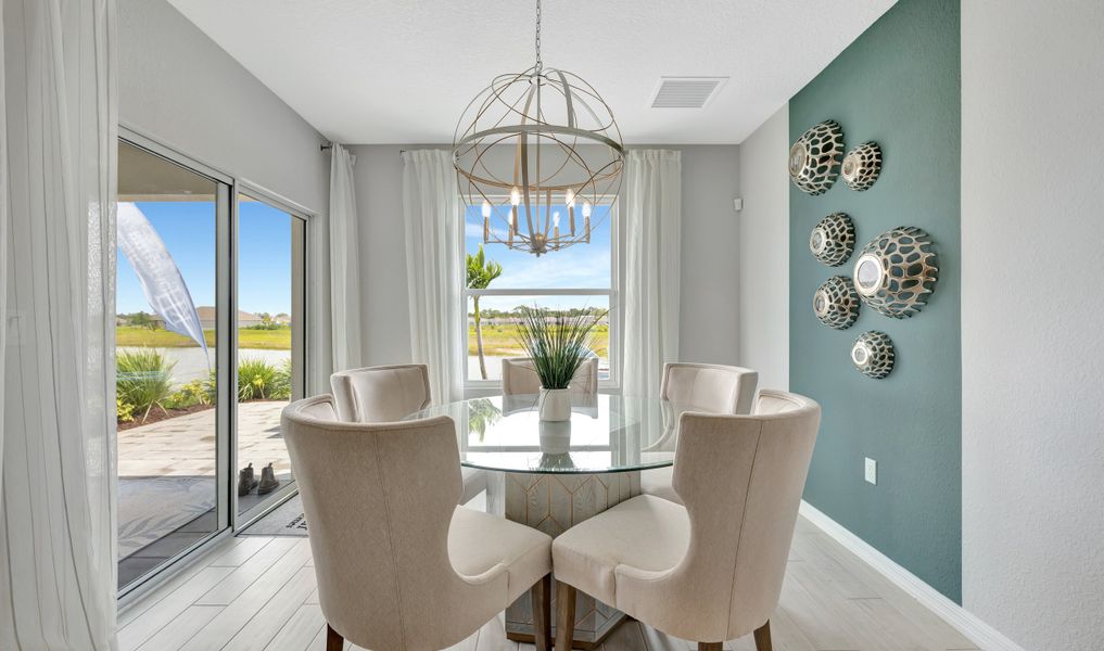 Dining area off covered lanai