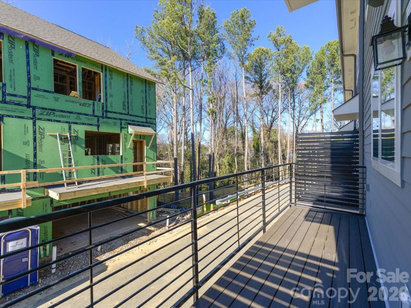 Exterior details and patio area of a home in Central Living at Craig, Charlotte (Image 18).