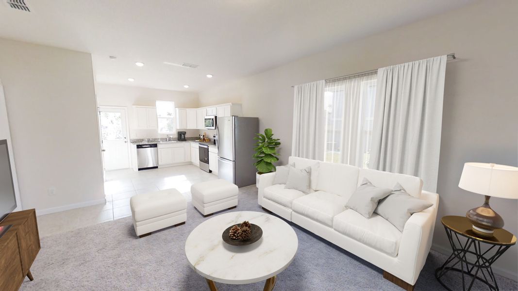 Representative furnished interior of a home built from the Atlantis by Starlight Homes in Landings at Mount Olive, Polk City (Image 4). Representative furnished interior of a home built from the Atlantis by Starlight Homes in Landings at Mount Olive, Polk City (Image 4).