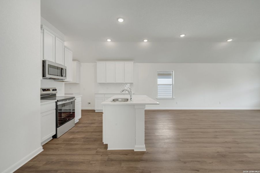 Furnished interior view inside a new home in Meadows at Clear Springs, New Braunfels (Image 8). Furnished interior view inside a new home in Meadows at Clear Springs, New Braunfels (Image 8).