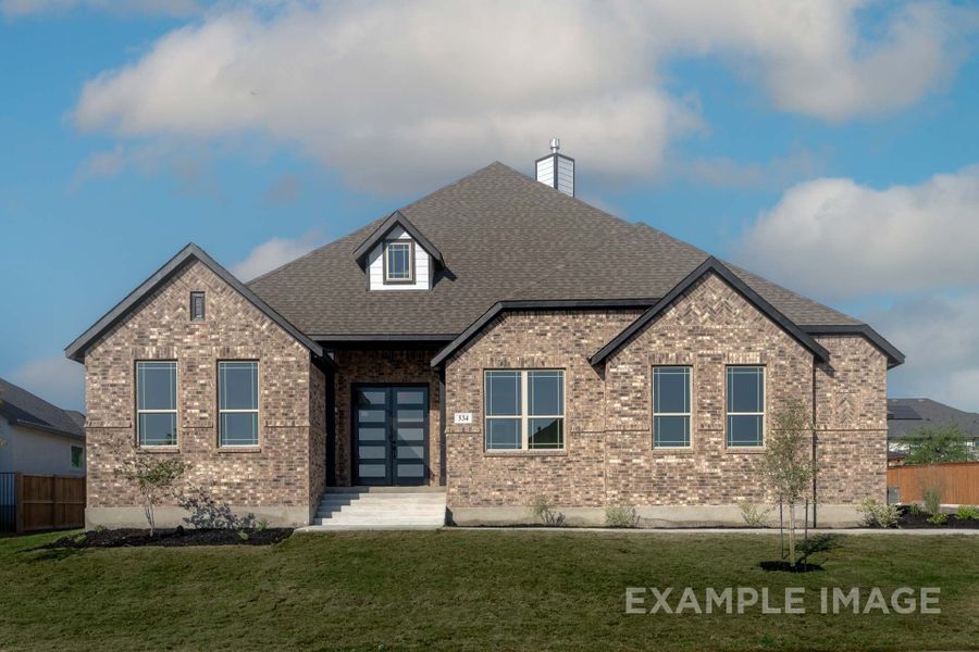 Representative exterior photo of a completed home built from the The Summerlin A by Davidson Homes LLC in Potranco Oaks, Castroville, TX (Image 21).