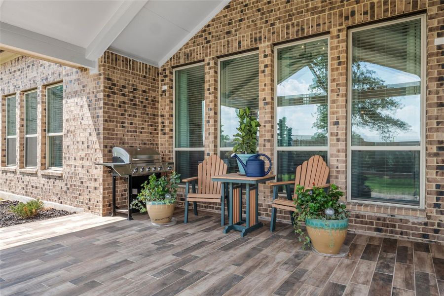 View of patio featuring area for grilling View of patio featuring area for grilling