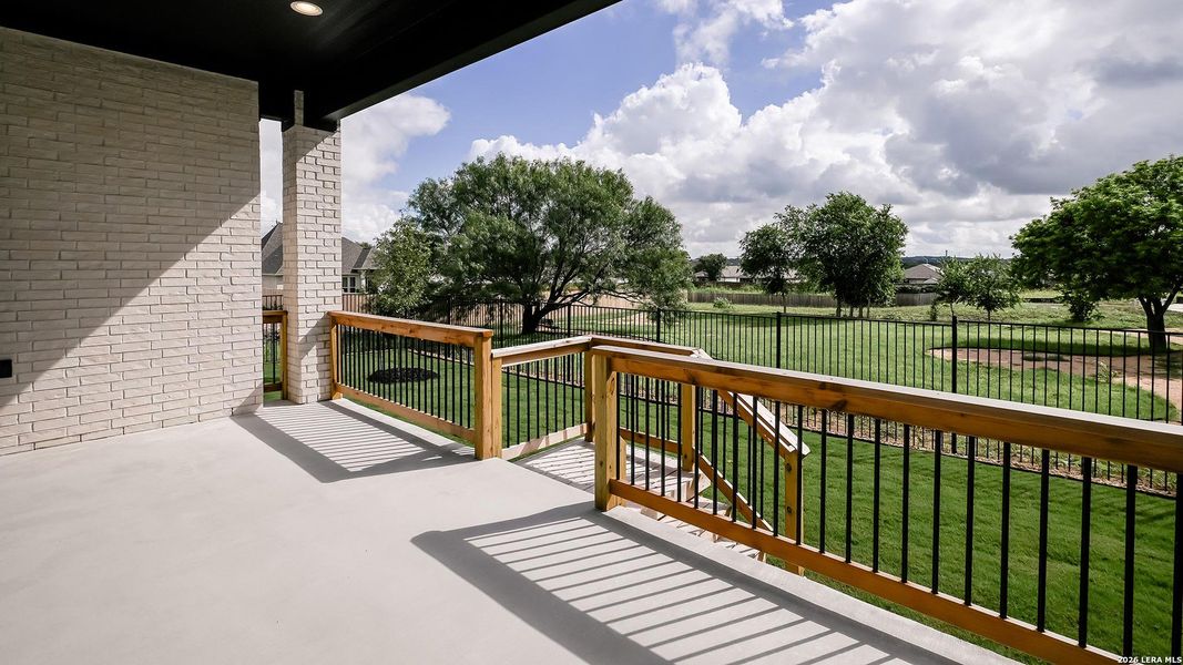 Exterior details and patio area of a home in Cibolo Valley Heights, Cibolo (Image 21).