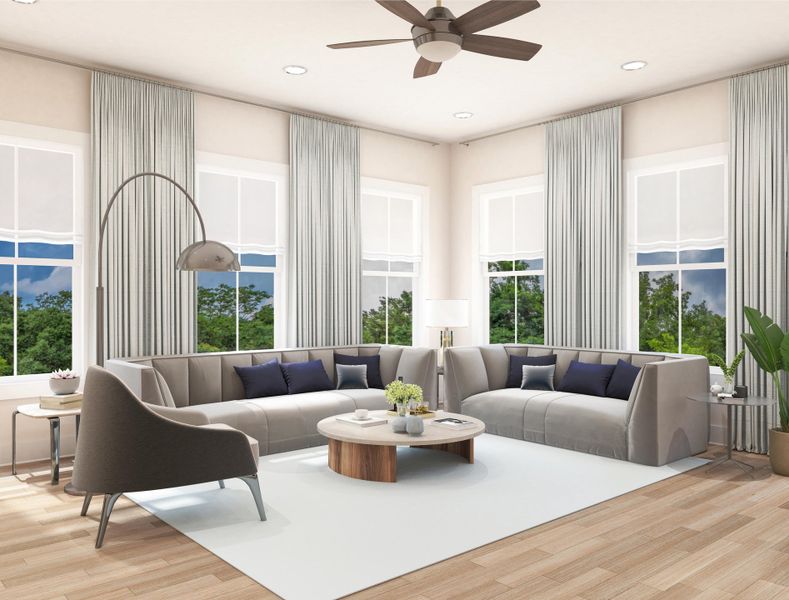 Furnished interior view inside a new home in Fiddler Cove, Mount Pleasant (Image 2). Furnished interior view inside a new home in Fiddler Cove, Mount Pleasant (Image 2).