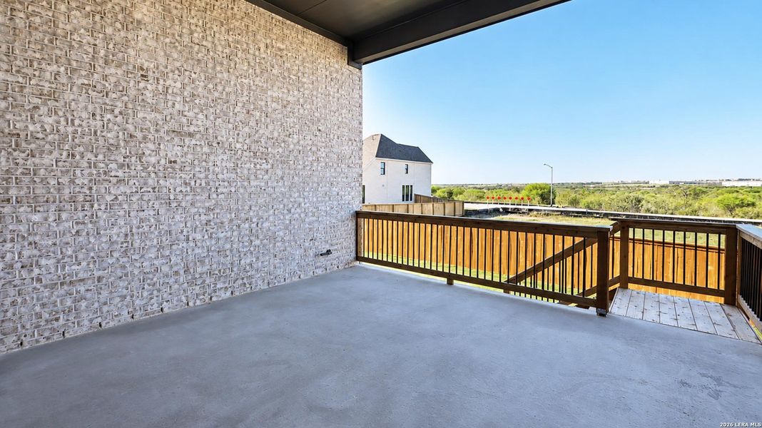 Exterior details and patio area of a home in Windborne, Schertz (Image 19).